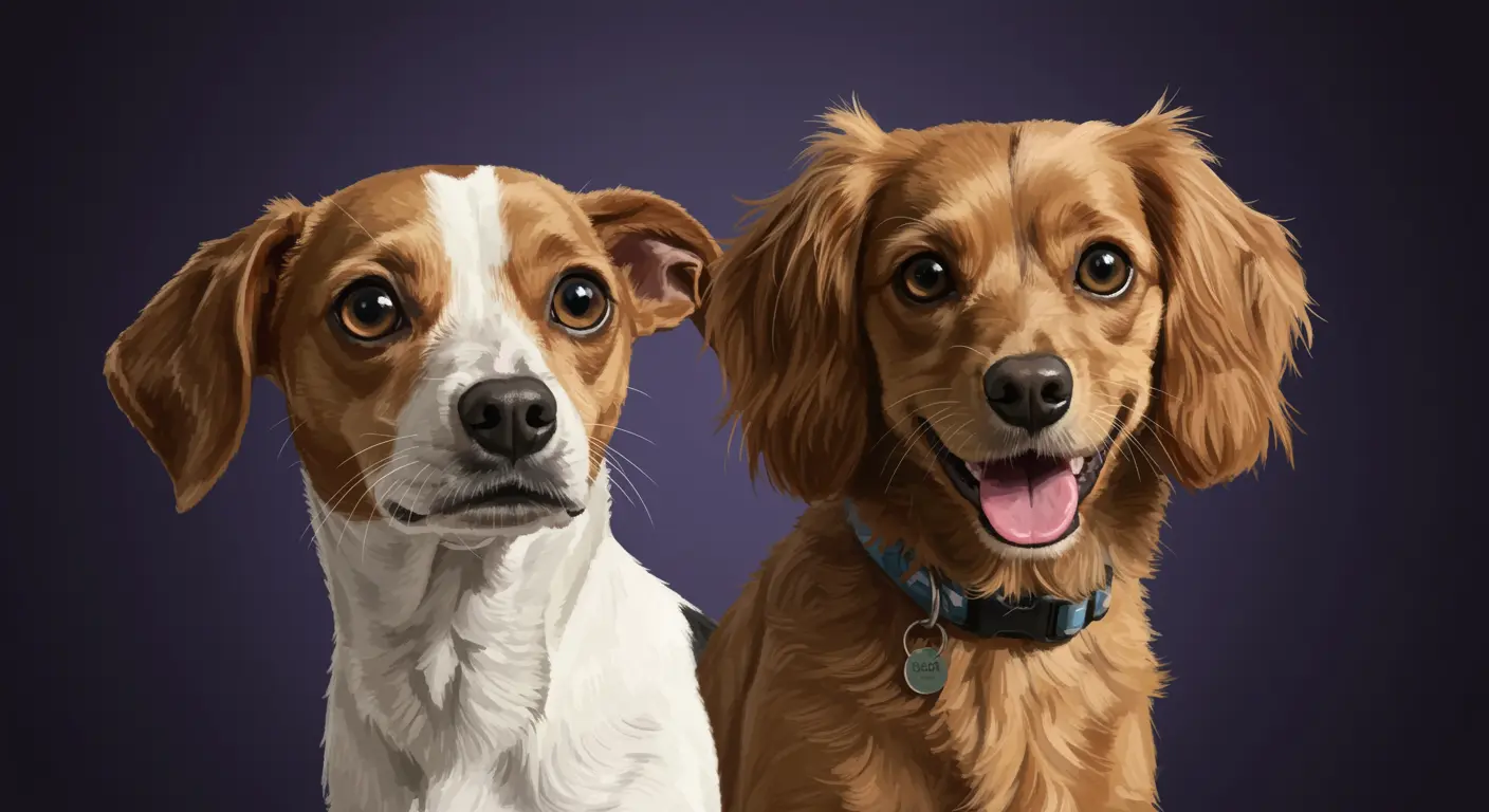 AI generated pet portraits showing different artistic styles