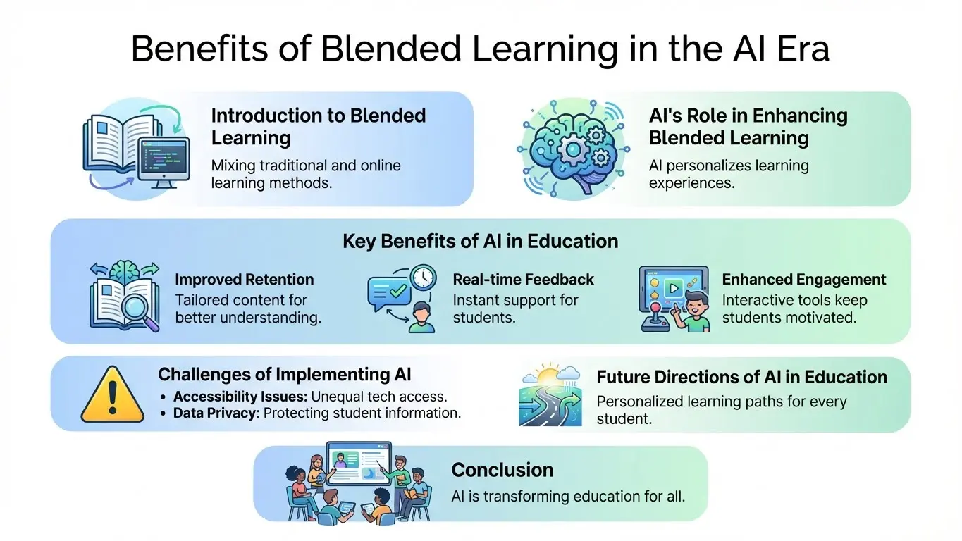 Students and teachers interacting in an AI-enhanced classroom environment