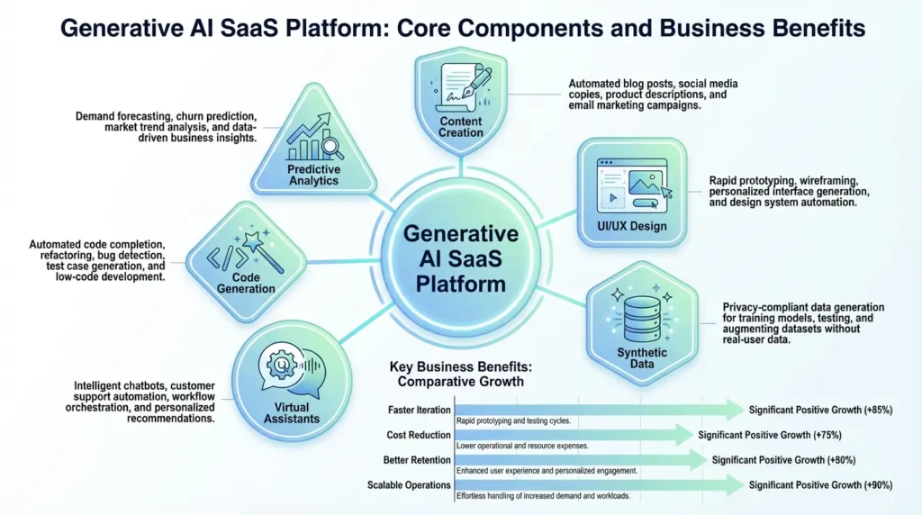 Generative AI SaaS Guide Principles: Key Benefits and Risks for 2026 2 Generative AI SaaS Guide Principles: Essential Guide for 2025 | BuzzwithAI
