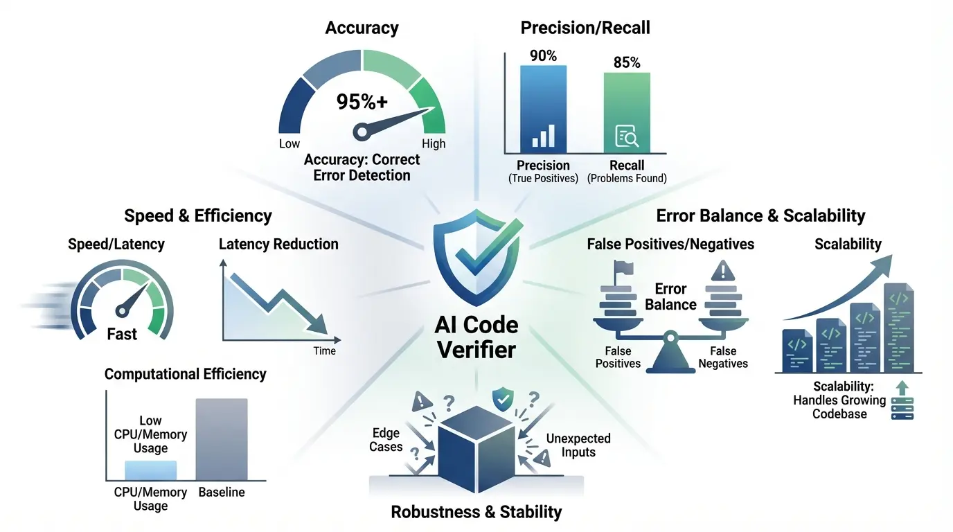 AI Code Verifier Performance Metrics: A Critical 2026 Guide for Developers 2 AI code verifier performance metrics visualization