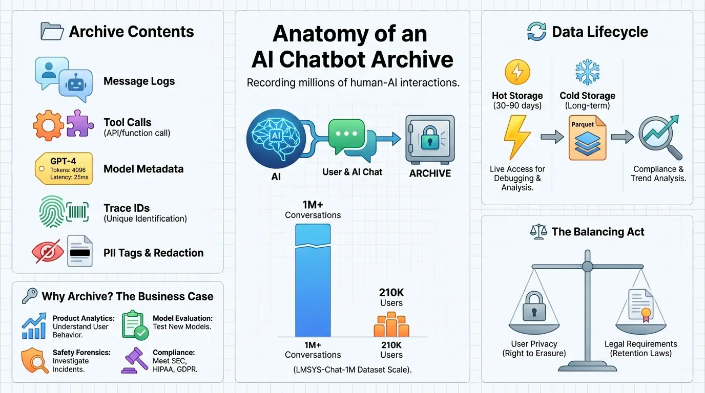 Visualization of AI Chatbot Conversation Archive Infrastructure