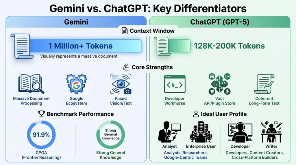 Gemini vs ChatGPT Comparison | BuzzwithAI