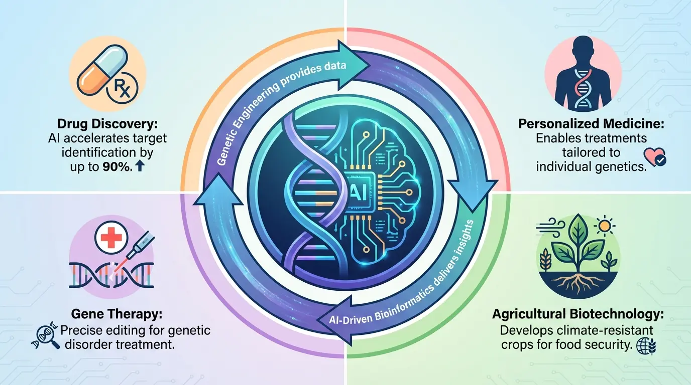 AI algorithms mapping DNA sequence patterns for genetic modification