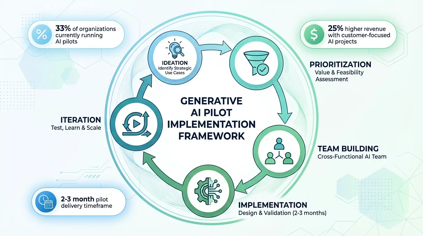 Cross-functional team working on AI implementation