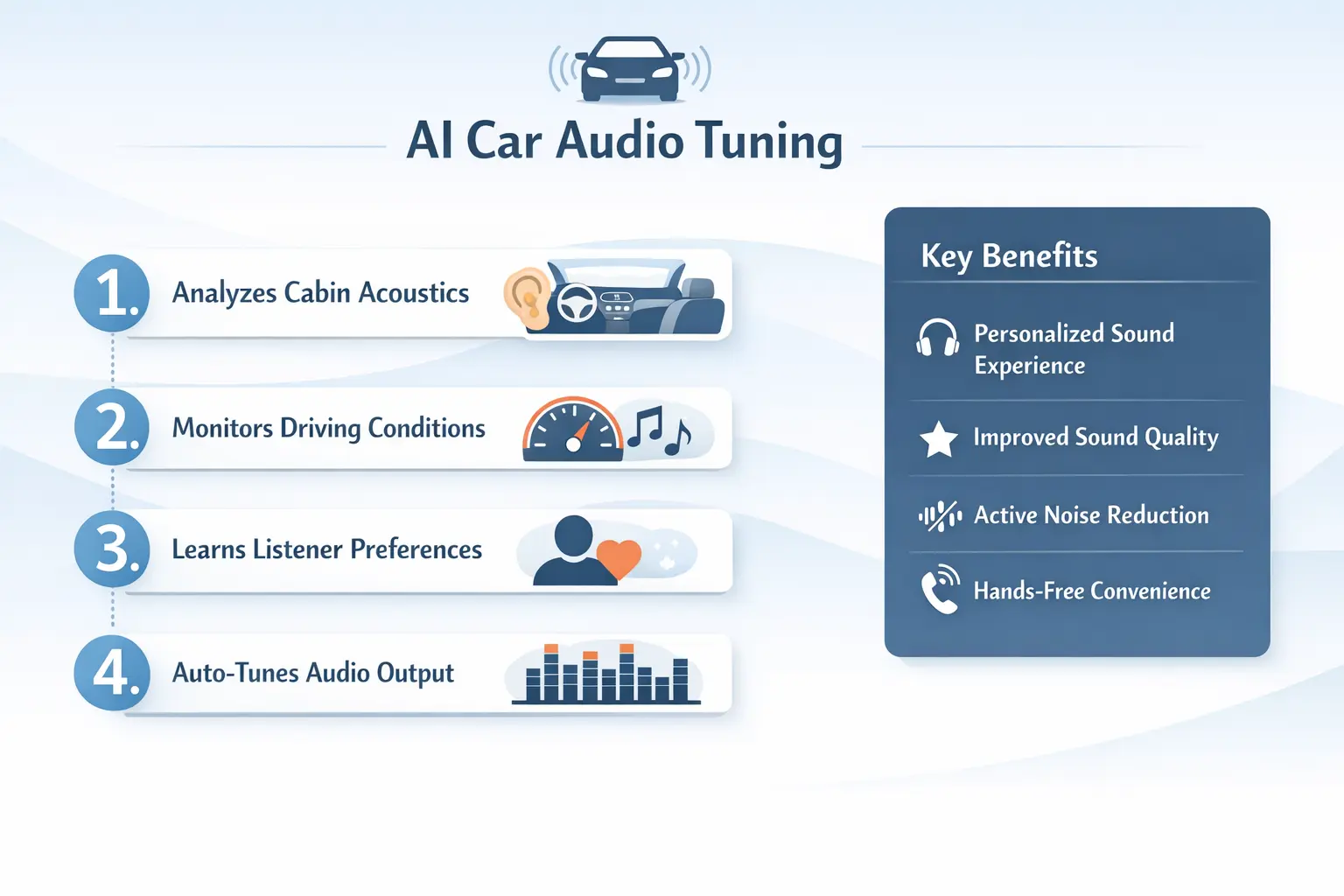 AI car audio tuning system diagram