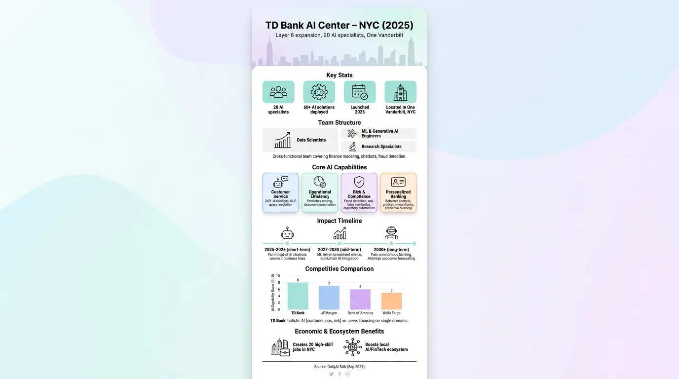 TD Bank AI Center NYC digital innovation