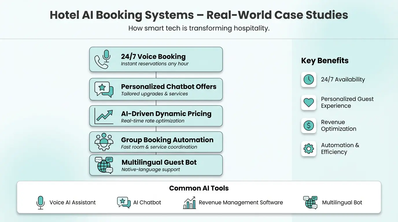 AI hotel booking technology implementation dashboard